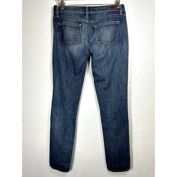 Paige Jimmy Jimmy Skinny Low Rise Jeans Blue Medium Wash Cotton Blend Size 26 - Picture 3 of 12